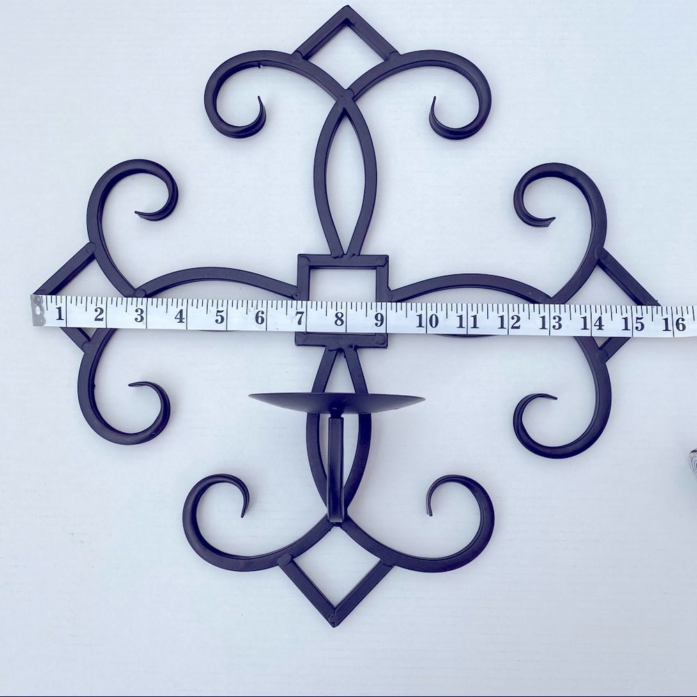Wrought iron wall candle holder - Picture 3 of 4